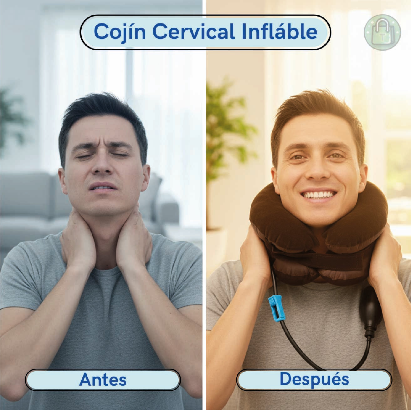 Cojin Cervical Cuello Inflable Almohada