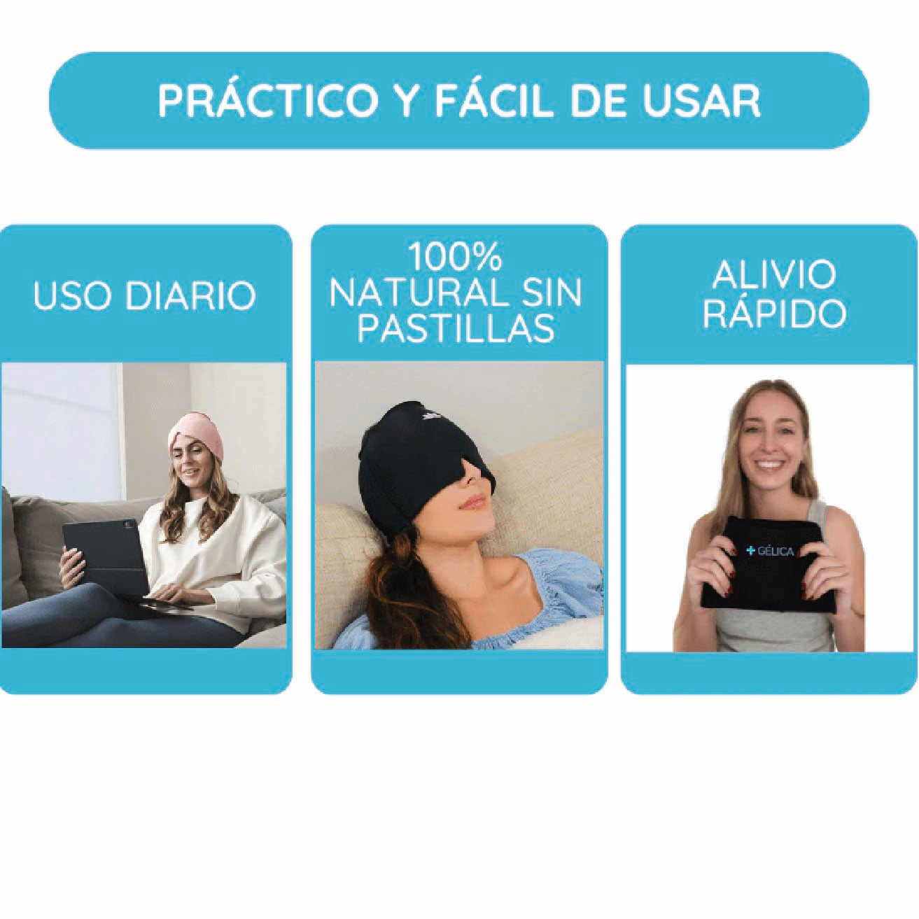 GORRO GEL ALIVIA DOLOR MIGRAÑA