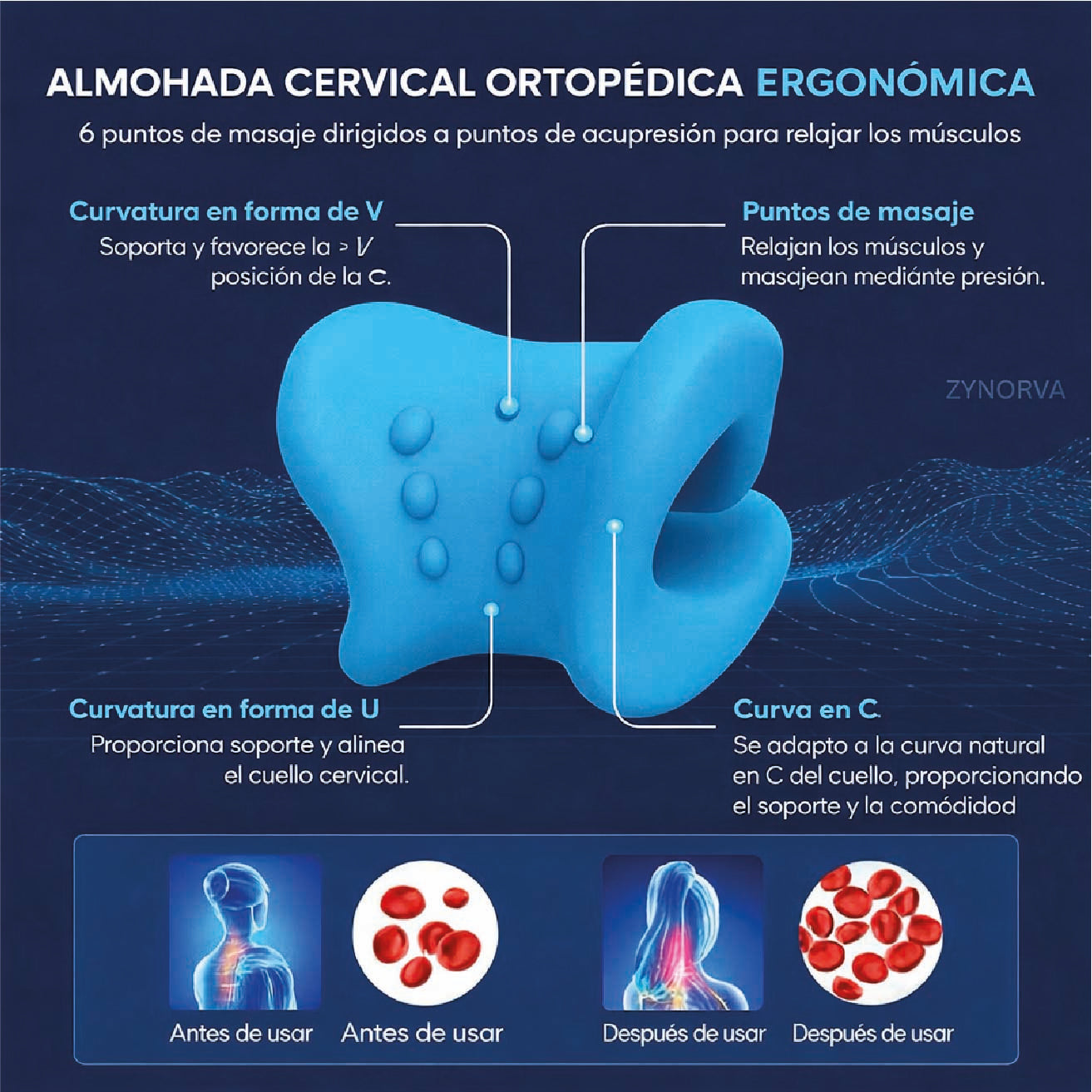 ALMOHADA CERVICAL MASAJEADOR