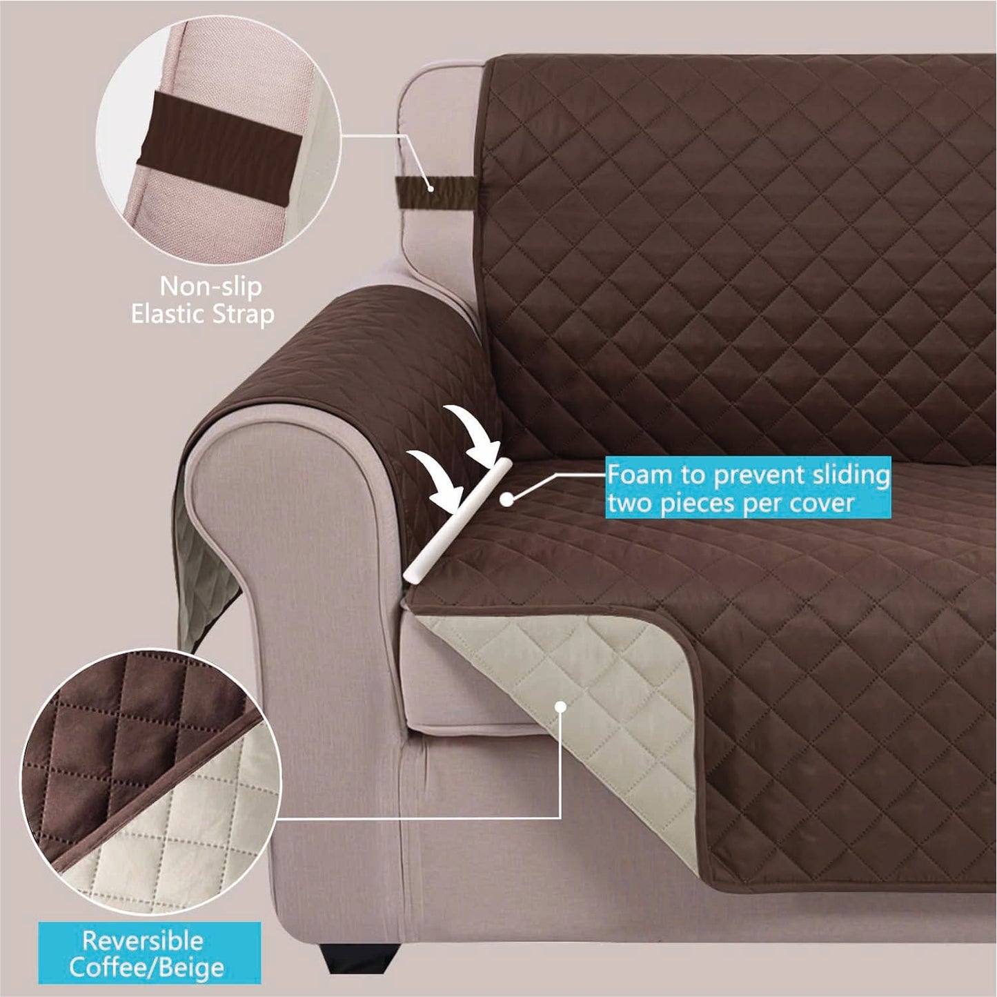 Protector Cubre Sillon Mueble 2 Cuerpos